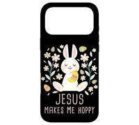 Carcasa para iPhone 17 Pro MAX Jesus Makes Me Hoppy - Girls & Women Easter Christian Faith