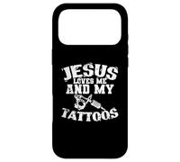 Carcasa para iPhone 17 Pro MAX Jesús me ama y mis Tatuajes