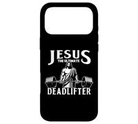 Carcasa para iPhone 17 Pro MAX Jesus The Ultimate Deadlifter Funny Christian Workout Gym