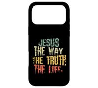 Carcasa para iPhone 17 Pro MAX Jesus The Way The Truth The Life Retro Vintage Domingo de Pascua