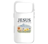 Carcasa para iPhone 17 Pro MAX Jesus The Way The Truth The Life Watercolor Mountains