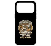 Carcasa para iPhone 17 Pro MAX Jesus Was Carpenter Woodworker Creed Medida Dos Veces CT Una Vez