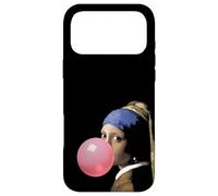 Carcasa para iPhone 17 Pro MAX Johannes Vermeer's Girl Pearl Earring & Bubble Gum Pop Art
