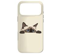 Carcasa para iPhone 17 Pro MAX Judging You Silently Ragdoll Ojos Azules Asoma