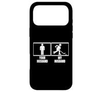 Carcasa para iPhone 17 Pro MAX Jugador de Hockey Tu Marido Mi Esposo Esposa Divertido Hockey sobre Hielo