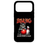 Carcasa para iPhone 17 Pro MAX Jugar a los Bolos Porque asesinar está Mal, Humor para Gatos, Bolos, Amante de los Gatos