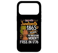 Carcasa para iPhone 17 Pro MAX Juneteenth 1865 Mujeres de melanina Mis antepasados no Eran Libres 1776