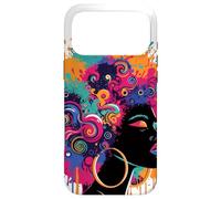 Carcasa para iPhone 17 Pro MAX Juneteenth Black Womens Queen Afro African Melanin Goteo