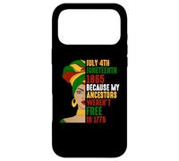 Carcasa para iPhone 17 Pro MAX Juneteenth Melanina Mujeres 1865 Mis antepasados no Eran Libres 1776