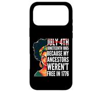 Carcasa para iPhone 17 Pro MAX Juneteenth Melanina Mujeres 1865 Mis antepasados no Eran Libres 1776