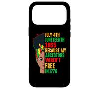 Carcasa para iPhone 17 Pro MAX Juneteenth Melanina Mujeres 1865 Mis antepasados no Eran Libres 1776