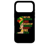 Carcasa para iPhone 17 Pro MAX Juneteenth Melanina Mujeres 1865 Mis antepasados no Eran Libres 1776