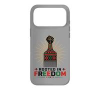 Carcasa para iPhone 17 Pro MAX Juneteenth Rooted in Freedom Afro Pick Fist