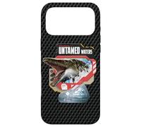 Carcasa para iPhone 17 Pro MAX Jurassic World Rebirth Warning Untamed Waters Mosasaurus