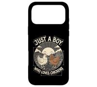 Carcasa para iPhone 17 Pro MAX Just A Boy Who Loves Chickens Retro Farm Blueprint Livestock