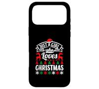 Carcasa para iPhone 17 Pro MAX Just A Girl Who Love Christmas Funny Xmas Family