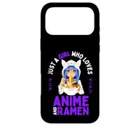 Carcasa para iPhone 17 Pro MAX Just a Girl Who Loves Anime y Ramen Teen Girls Japan Merch