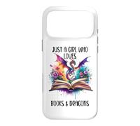 Carcasa para iPhone 17 Pro MAX Just a Girl Who Loves Dragons and Books Fantasy Book Dragon
