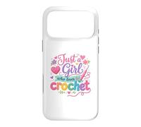Carcasa para iPhone 17 Pro MAX Just a Girl Who Loves to Crochet Funny Cute Crochet