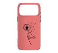 Carcasa para iPhone 17 Pro MAX Just Breathe Dandelion Butterfly Inspirational Boho Floral