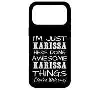 Carcasa para iPhone 17 Pro MAX Just Karissa Here Doing Karissa Things Nombre