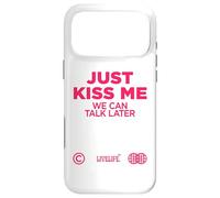 Carcasa para iPhone 17 Pro MAX Just Kiss Me. We Can Talk Later Amor San Valentín Backprint