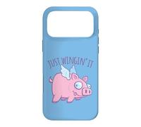 Carcasa para iPhone 17 Pro MAX Just Wingin' It Derpy Flying Pig