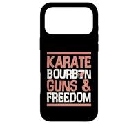 Carcasa para iPhone 17 Pro MAX Karate Bourbon Guns and Freedom USA Patriotic Dad American