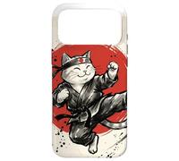 Carcasa para iPhone 17 Pro MAX Karate Gato Japonés Artes Marciales Sumi-e Japón Vintage Mamá