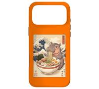 Carcasa para iPhone 17 Pro MAX Kawaii Baby Hipopótamo Comiendo Fideos Ramen Lindo Anime