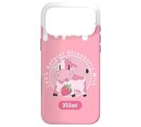 Carcasa para iPhone 17 Pro MAX Kawaii Cute Pink Cow, Strawberry Milk Girl