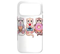 Carcasa para iPhone 17 Pro MAX Kawaii Hurones Té con Leche Video Game Gamer Donut Hurón