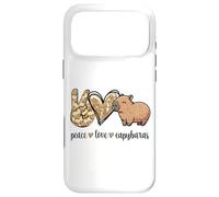 Carcasa para iPhone 17 Pro MAX Kawaii Kids Womens Girls Peace Love Meme Lover Capybara