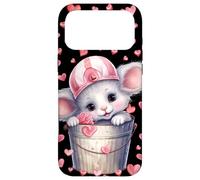 Carcasa para iPhone 17 Pro MAX Kawaii Mouse In Valentines Basket For Girls Cute Heart