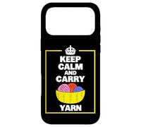 Carcasa para iPhone 17 Pro MAX Keep Calm and Carry Yarn Funny Knitting Design