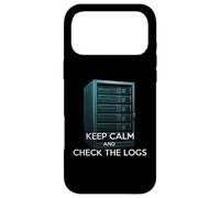 Carcasa para iPhone 17 Pro MAX Keep Calm and Check The Logs Sysadmin IT Tech Humor