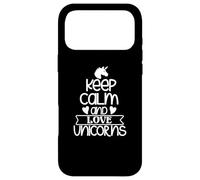 Carcasa para iPhone 17 Pro MAX Keep Calm and Love Unicorns, Divertido Amante de los Unicornios