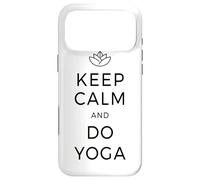 Carcasa para iPhone 17 Pro MAX Keep Calm & Do Yoga Om Meditación Chakra Mindfulness Mantra