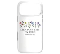 Carcasa para iPhone 17 Pro MAX Keep Your Eyes on Jesus Christian Bible Verse Hebrews 12:2