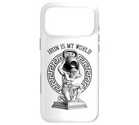 Carcasa para iPhone 17 Pro MAX Kettlebell Greek God Gym Iron My World, Divertido Entrenamiento Muscular