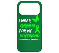 Carcasa para iPhone 17 Pro MAX Kidney Disease I Wear Green For My Boyfriend Ribbon