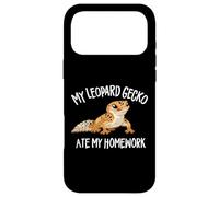 Carcasa para iPhone 17 Pro MAX Kids Boys Girls Reptile Lover Pet Leopard Gecko Ate Homework