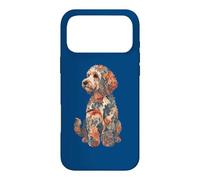 Carcasa para iPhone 17 Pro MAX Kids Girls Multicolored Folk Art Cockapoo Dog Lover