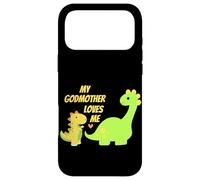 Carcasa para iPhone 17 Pro MAX Kids My Godmother Loves Me Dinosaur for Godson Gifts
