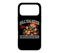 Carcasa para iPhone 17 Pro MAX Kill 'Em with Kindness Corazones Flores Oso De Peluche Gráfico