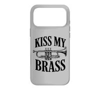 Carcasa para iPhone 17 Pro MAX Kiss My Brass Trompeta Juego de Palabras Divertido Banda de música Músico Juego de Palabras