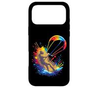 Carcasa para iPhone 17 Pro MAX Kitesurf Art Splash - Deporte Extremo Jinete y alas Coloridas