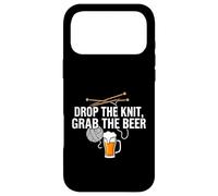 Carcasa para iPhone 17 Pro MAX Knitter Craft Beer Drinker Drop The Knit Grab The Beer