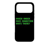 Carcasa para iPhone 17 Pro MAX Knock Knock Race Condition ¿Quién está ahí programando diversión con el codificador?