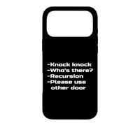Carcasa para iPhone 17 Pro MAX Knock Knock Who's There Recursion Use Otra Broma de Puerta